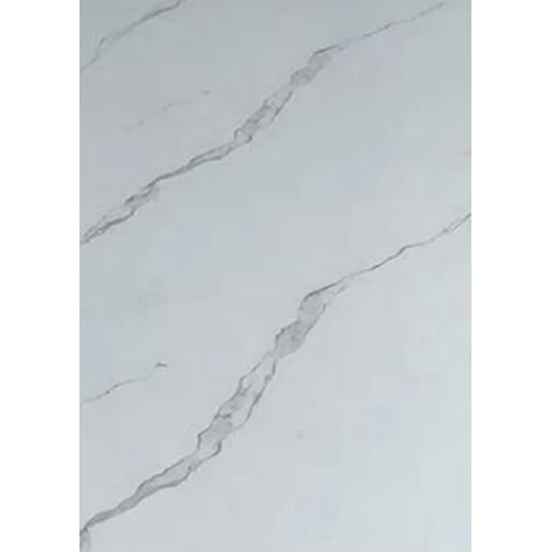 لوح بديل رخام لامع للأرضيات، لون أبيض بعروق رصاصي، المقاس 290x122 سم، موديل A037