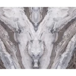 ألواح بديل رخام أوبن بوك، مقاس 120×290 سم، لون رمادي مع عروق بني، موديل OP-17