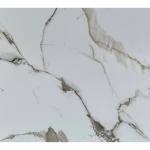 لوح بديل رخام ليزر مطفي، مقاس 120×290 سم، لون أبيض مع عروق بني، موديل L-038