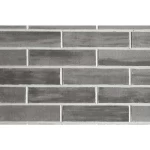 الواح طين معالج نمط طوب فامبى بريك، مقاس 60x240 ملم، لون رمادى، موديل A-221231