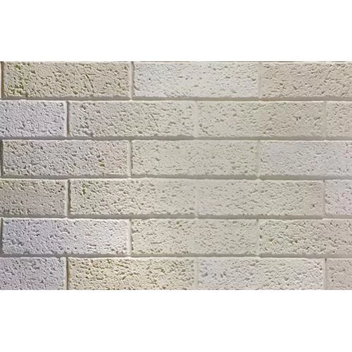 ألواح طين معالجة بنمط طوب فاسنج بريك، مقاس 62x222 ملم، لون ابيض مع بيج، موديل R-053C4