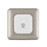 فيش تليفون مفرد نظام امريكى جاك 3 خط، لون تيتانيوم، 7×7 سم، SAC201 | سبكترا 