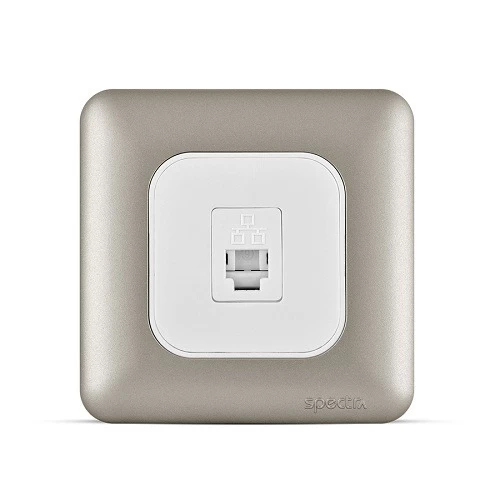 فيش تليفون مفرد نظام امريكى جاك 3 خط، لون تيتانيوم، 7×7 سم، SAC201 | سبكترا 