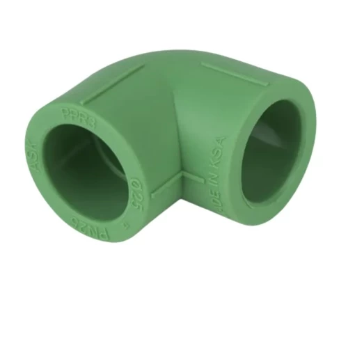 كوع PPR  زاوية 90 درجة عسك موديل E9075  المقاس 75 مم القطر الخارجي 100 مم