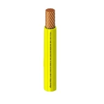 كابل من النحاس THHN/THWN معزول بمركب بلاستيك 105 درجة مئوية للتمديدات الكهربائية الفنار قطر  11.9 مم 600 فولت الطول  500 قدم اللون  اصفر