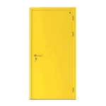 باب طوارئ سفيكو  صلب مجلفن بدون نافذة موديل SF/SD فردي حجم الباب 900×1950   م  لون اصفر