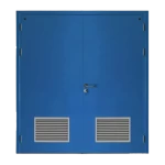 باب طوارئ سفيكو صلب مدرفل علي البارد مع فتحة تهوية موديل SF/DD زوجي حجم الباب 1900×1950   مم  لون ازرق