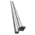 اعمده انارة ثماني الاضلاع طول 8 متر سمك 4 مم مع ذراع واحد انكر بولت شكل  I طول 1200 مم قطر 32 مم مع قاعدة تثبيت  350 ×350 مم