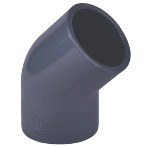 كوع UPVC زاوية °45 شركة الخليجية مقاس 2 انش  لون رمادى غامق