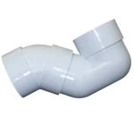 كوع بلاستيك PVC سيفون جدول 40 براند الخليجية  مقاس 4 إنش لون  أبيض