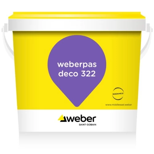 دهان  عزل مائي Weberpas deco 320   ويبر جالون 20 كجم لون ابيض