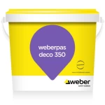 دهان  ديكور  مقاوم للماء Weberpas  deco 350  ويبر برميل 20 كجم لون أبيض