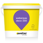 دهان خارجي زخرفي بلاستيكي Weberpas deco 330  ويبر برميل 20 كجم  لون احمر سلمون (R70)