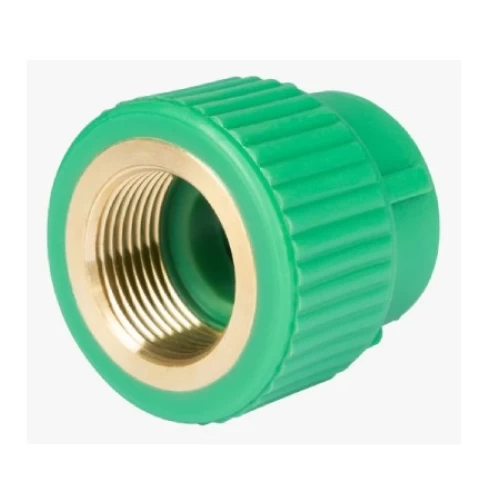 جلبة PPR مع سنه انثى التقنية العصرية مقاس  75 مم × 1/2 2 انش  قطر خارجي  100 مم لون اخضر
