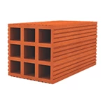 طوب احمر  أنصاص للمباني 9 فتحات مصنع الخياط مقاس 20×20×15   سم 
