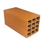طوب احمر  مفرغ  مصنع   العمودي مقاس 40×25×20 سم  مقاومة الضغط 25 كغم/سم2 