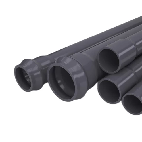 مواسير UPVC الوطنية ضغط 10 بار  قطر خارجي 110 مم سمك 4.2 مم لون رمادي