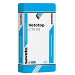 مونة اسمنتية جاهزة Vetotop CT533 [سافيتو] تسوية للأرضيات بسماكة  8 إلي 20 مم جالون 50 كغ لون ابيض